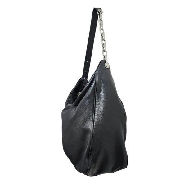 MARC JACOBS THE TEMPO LEATHER HOBO SHOULDER BAG BLACK - Picture 10 of 16